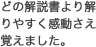 どの解説書より解りやすく感動さえ覚えました。